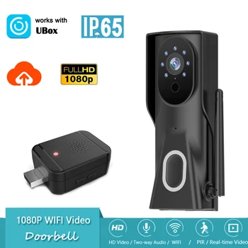 Wifi Звънец HD 1080P видео домофон 2MP Камера Безжичен Открит IP55 Водоустойчив Домофонна система за Нощно Виждане звънец Смарт Камера