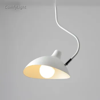 Скандинавски минималистичен алуминиев led окачен лампа ресторант бар кухня/Трапезария Лампа модна дизайнерска лампа Домашно Осветление